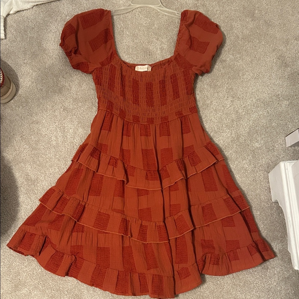 Altar'd State Red Tiered Kids Dress